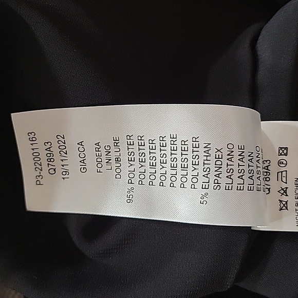 Caractere Single Breasted Blazer Jacket Scribble Print  Large - Picture 11 of 12